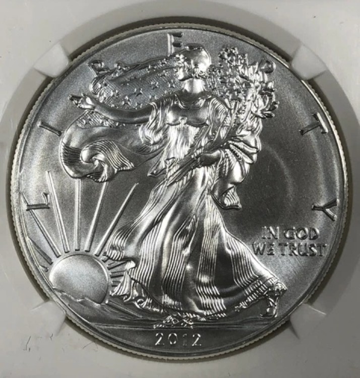 2012年 ASE アメリカン・シルバー・イーグル。1ドル。NGC MS70。初リリース。｜WORLD RESOURCE【KING店】