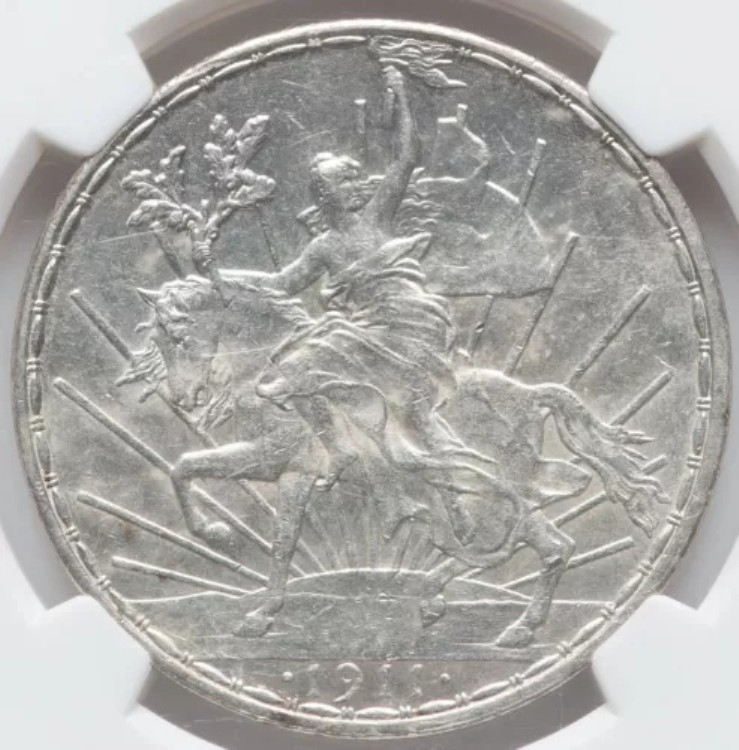 1911 ペソ「カバリート」 NGC MS-61、メキシコ: エスタドス ウニドス、メキシコシティ