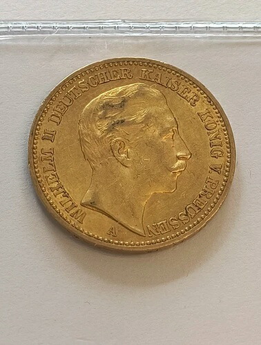 1890年-A ドイツ諸州 プロイセン 20マルク金貨 - 非常に精巧な仕上がり