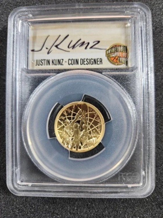 ?? 2020-W 5ドル バスケットボール殿堂金貨 PCGS PR70 FS ジャスティン・クンツ直筆サイン入り