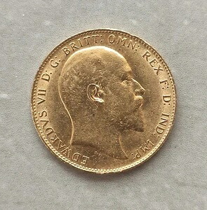 1910年 フルゴールドソブリン ? エドワード7世 ? ロンドン造幣局（オプションのマウント付き）｜WORLD RESOURCE【KING店】