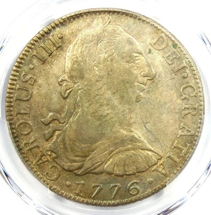 1776年 メキシコ カルロス3世 8レアル コイン 8R - PCGS AU 認定詳細 - 希少日付|WORLD RESOURCE【KING店】