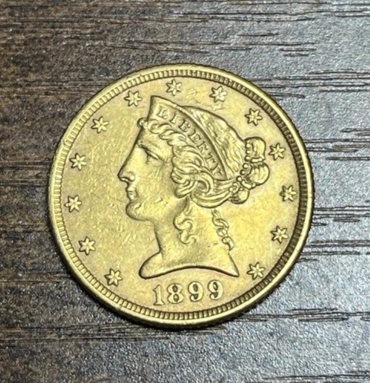 1899年 5ドル金貨 ハーフリバティヘッドイーグル - 5ドルコイン