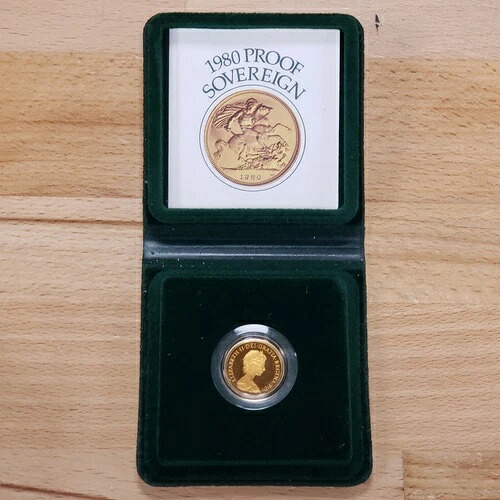 1980年 イギリス ソブリン金貨 - プルーフ - OGP CoA - .2355 AGW - SKU-G3841