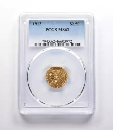 MS62 1913 $2.50 インディアンヘッド ゴールド クォーターイーグル PCGS *2028|WORLD RESOURCE【KING店】