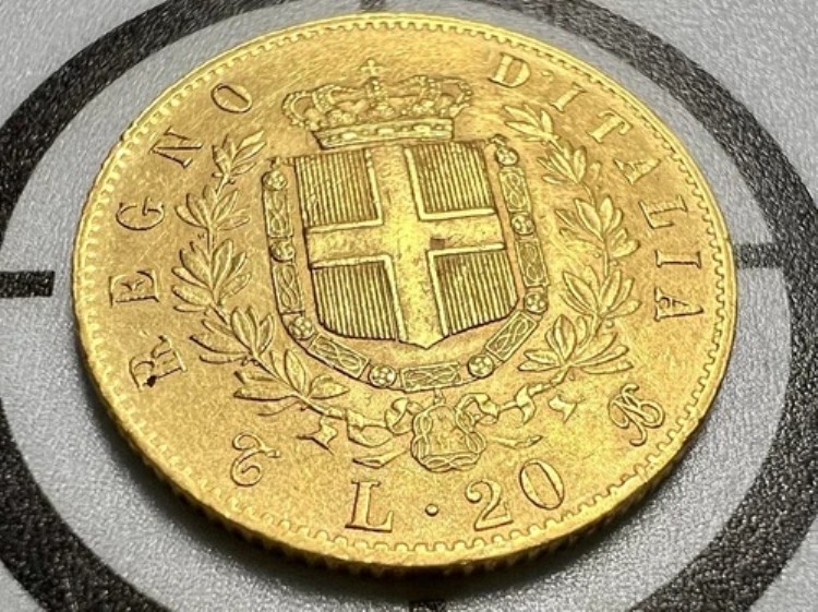 ゴールドシグマ?テスト済みアンティーク 1865年 イタリアコイン 6.4g ? 20 イタリア王国 20リラ|WORLD RESOURCE【KING店】