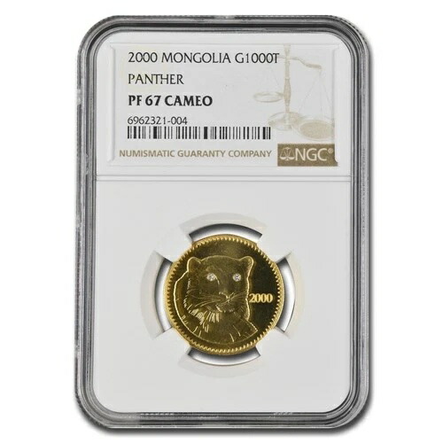2000 モンゴリア プルーフ ゴールド 1000 トゥグルグ パンサー PF-67 カメオ NGC|WORLD RESOURCE【KING店】