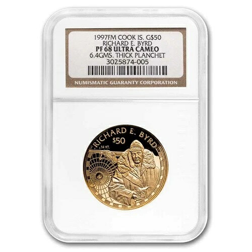 1997年クック諸島50ドル金貨 リチャード・E・バード PF-68 NGC｜WORLD RESOURCE【KING店】 309,870円