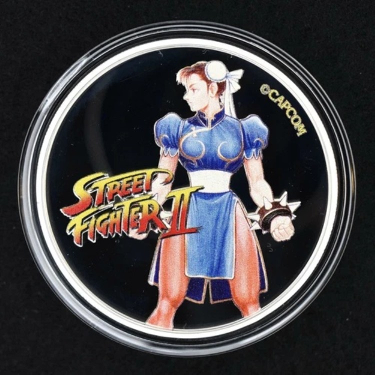 2022年　ストリートファイター銀貨　リュウ銀貨 2022年 ストリートファイター銀貨 リュウ 1OZ カラー銀貨＋1OZ