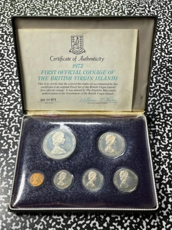 楽天市場】1976年イギリス領ヴァージン諸島貨幣プルーフセット W