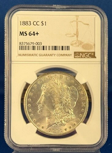 1883年-CC モーガン銀貨 PCGS MS64+ A チョイス 未流通コイン