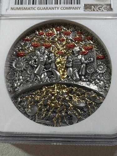 2024年 カメルーン 2000 フラン チェルヴォナ カリーナ ウクライナ ユニティ NGC MS 70 グレード