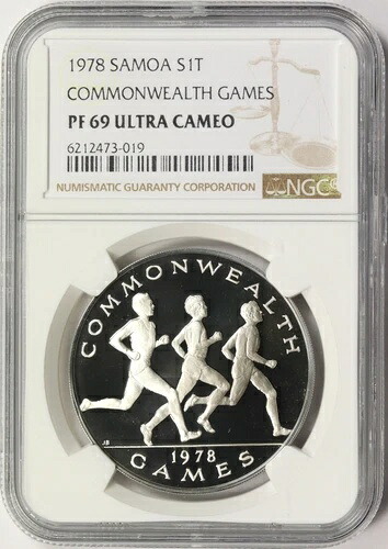 1978年 サモア 銀貨 1タラ NGC PF69UCAM コモンウェルスゲームズ TOP POP