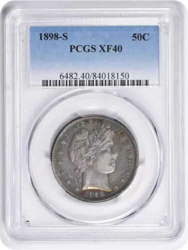 1898-S バーバー シルバー ハーフドル EF40 PCGS｜WORLD RESOURCE【KING店】 218,900円