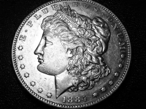 1884年製 モーガン銀貨 判読不能!!! 日付はもっと正確です! #3415