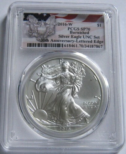 2016-W PCGS SP70「Annual Unc Set」バーニッシュ加工アメリカンシルバーイーグルコイン～キーデート～