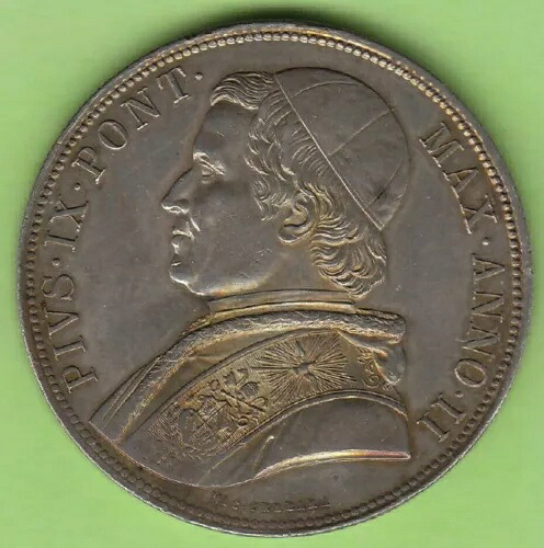 教皇庁スクード 1847 VF よりも良好 状態良好 希少 nswleipzig｜WORLD RESOURCE【KING店】