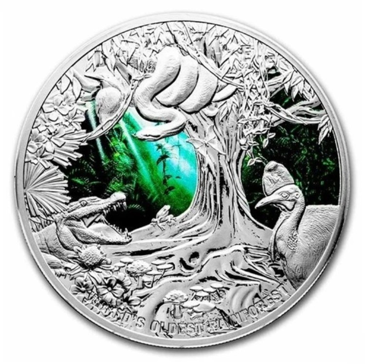 ニウエ 2022 - 5オンス シルバー「デインツリー レインフォレスト」 - 発行枚数: 500枚｜WORLD RESOURCE【KING店】