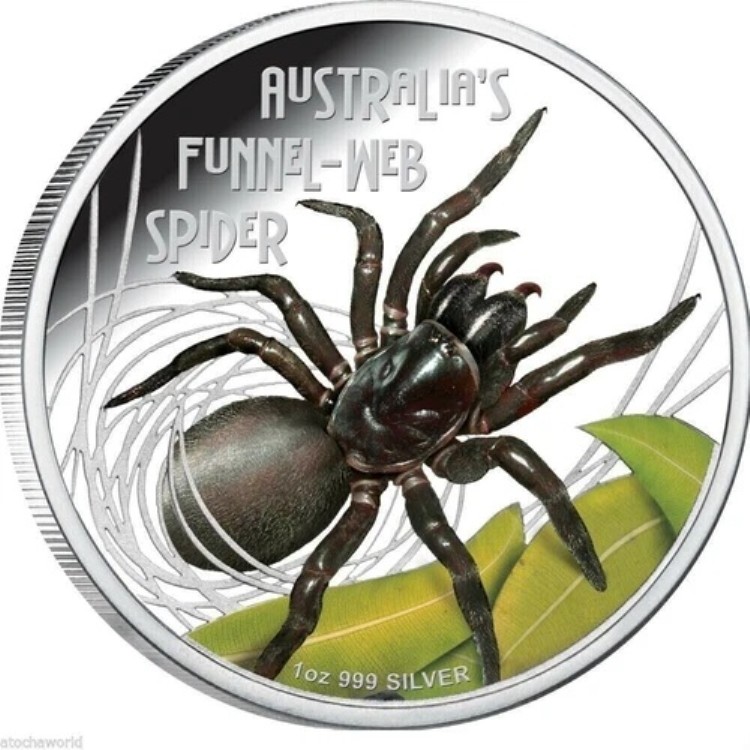1オンス 1ドル ツバル 致命的＆危険 銀貨 - 2012年 漏斗網スパイダー PP-｜WORLD RESOURCE【KING店】