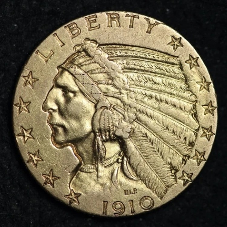 1910年 ゴールド 5.00ドル ハーフイーグル チョイス オーストラリア 送料無料 E398 DLNL