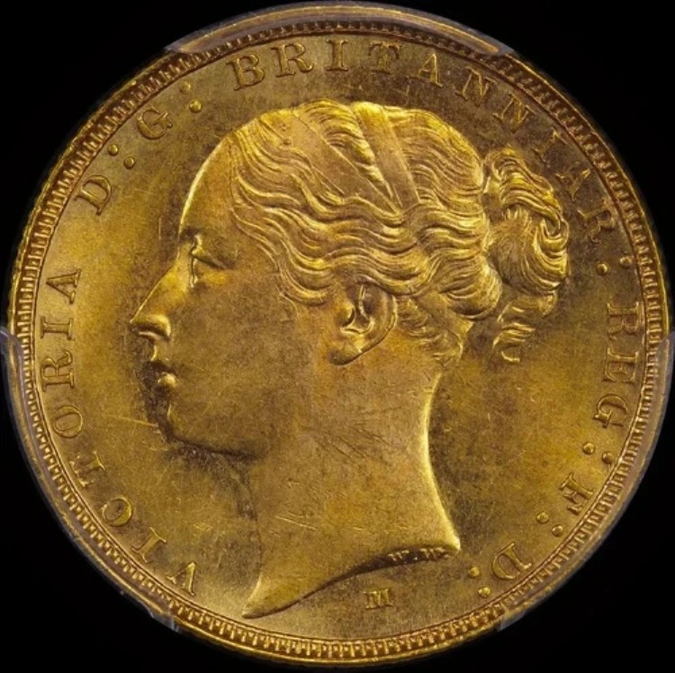 1885年 メルボルン ヤングヘッド ソブリン アンクル (PCGS MS62+)|WORLD RESOURCE【KING店】