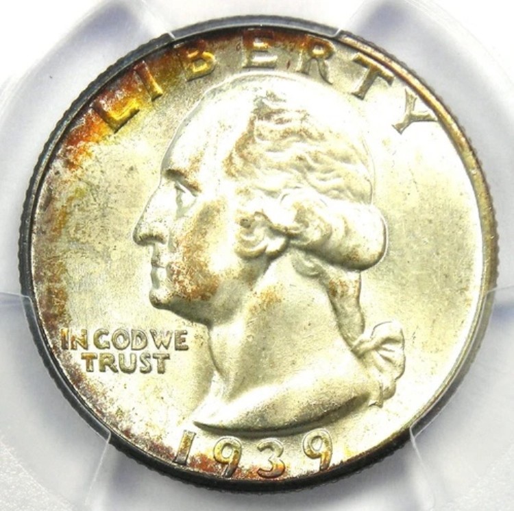 1939-D ワシントン クォーター 25C - PCGS MS67+ プラス グレード認定 - 価値 2,200 ドル!
