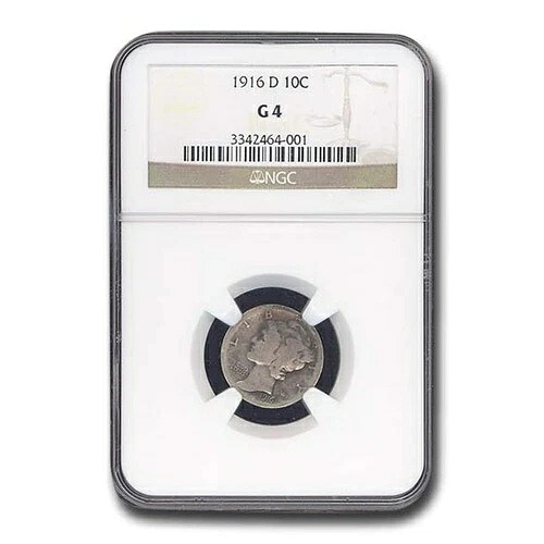 1916-D マーキュリーダイム グッド-4 NGC