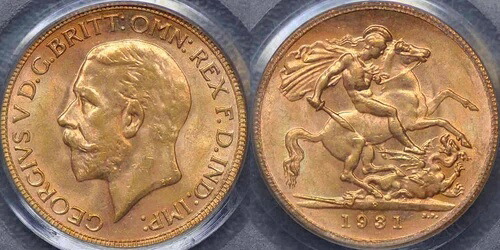 オーストラリア 1931年 パース ソブリン - PCGS MS64