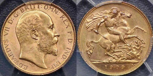 オーストラリア 1909年 メルボルン ハーフソブリン - PCGS MS63｜WORLD RESOURCE【KING店】