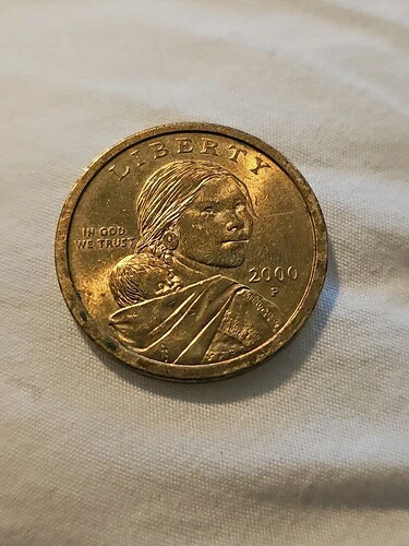 2000年 P サカガウィア 1ドル硬貨 米国リバティゴールドカラー フィラデルフィア