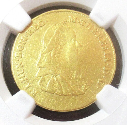トランシルヴァニア: マリア・テレジア 金貨 2 ドゥカット 1770 H-G XF 詳細 NGC。