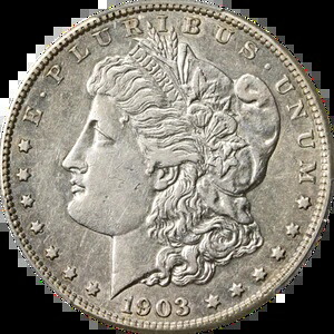 1903-S モルガン銀貨 PCGS AU 詳細キー日付 素晴らしい外観 素晴らしい打刻