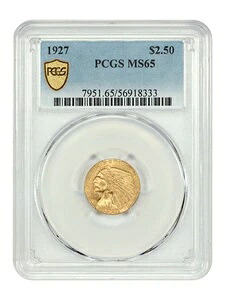 1927年 $2.50 PCGS MS65 - インディアン $2.5