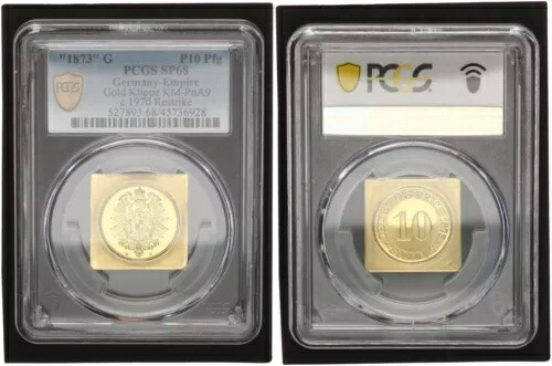 1873G (1973) 10 フェニヒ クリフ ゴールド 100 周年記念 VDM SP69 114258- 431,640円