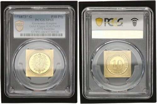 1873G (1973) 10 フェニヒ クリフ ゴールド 100 周年記念 VDM SP69 114260-