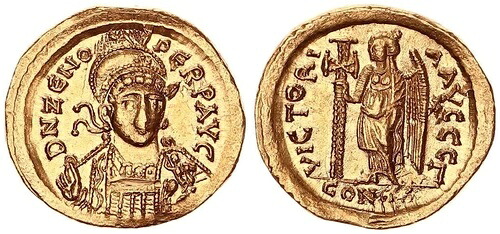 ローマ帝国の金ソリドゥス金貨476-491年、新約聖書474-491年、コンスタンティノプ121136年|WORLD RESOURCE【KING店】