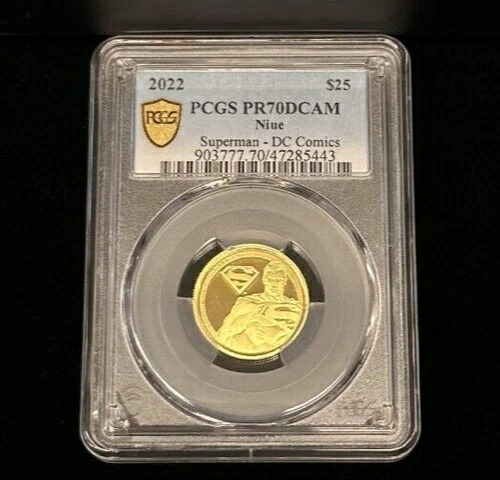 2022年 ニウエ DCコミックス スーパーマン クラシックコイン 1/4オンス .9999 ゴールド PCGS PR70DCAM｜WORLD RESOURCE【KING店】