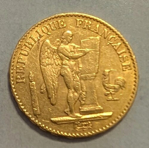 1876A 憲法を記す天使 金貨 20フラン パリ 第三共和政 フランス|WORLD RESOURCE【KING店】