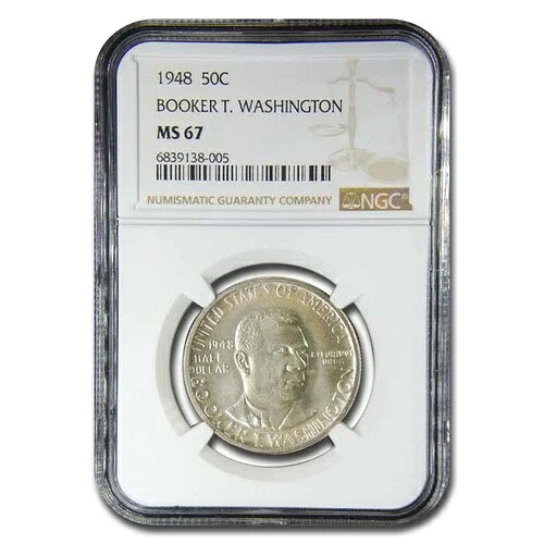 1948年 ブッカー・T・ワシントン ハーフダラー コモン MS-67 NGC