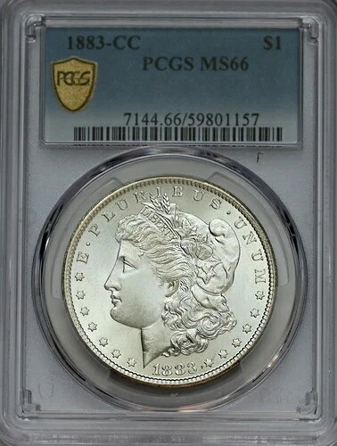 1883年CCモルガン銀貨1ドル ? PCGS MS66 ? ゴールドシールド ? カーソンシティ 非常に良い