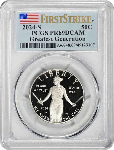 2024-S グレイテスト・ジェネレーション記念ハーフダラー PR69DCAM ファーストストライク PCGS