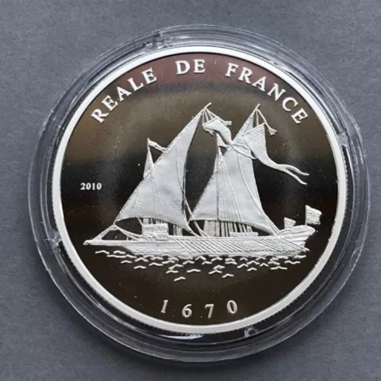 コンゴ 銀貨 1000フラン 2010年 レアル・ド・フランス シッププルーフ 48,180円