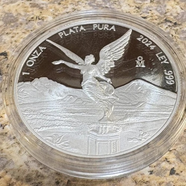 2024年メキシコ1オンス純銀999プルーフリベルタッド（1オンス）カプセル入り
