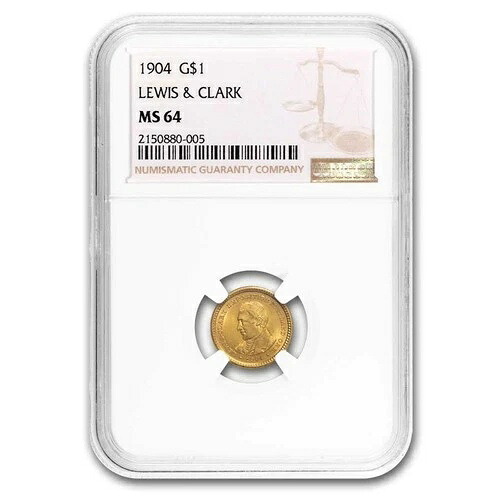 1904年 金貨 1.00ドル ルイス＆クラーク MS-64 NGC