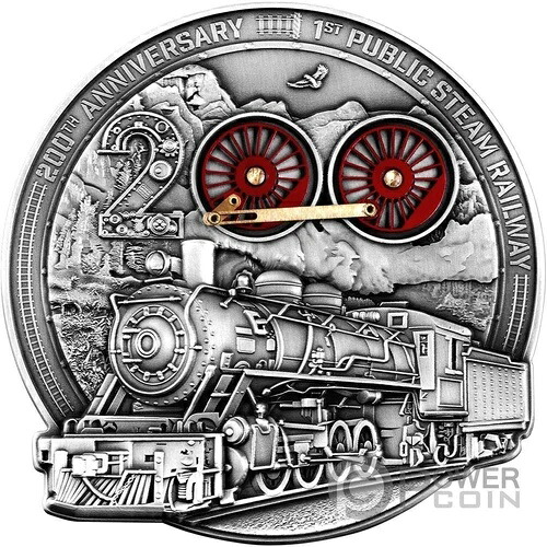 公共蒸気鉄道 200 ジュビリー 10 オンス シルバー コイン 10 ドル バルバドス 2025-｜WORLD RESOURCE【KING店】