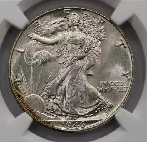 1946年ウォーキング・リバティ・ハーフダラー NGC MS67