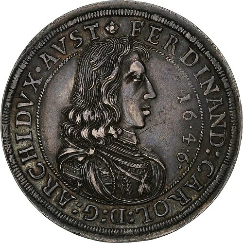 [#1288584] チロル州、フェルディナント・チャールズ、ターラー、1646年、ホール、シルバー、AU