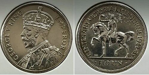 1934-35年メルボルン100周年記念フローリン(未使用)オリジナルコンディション&トーンKG|WORLD RESOURCE【KING店】