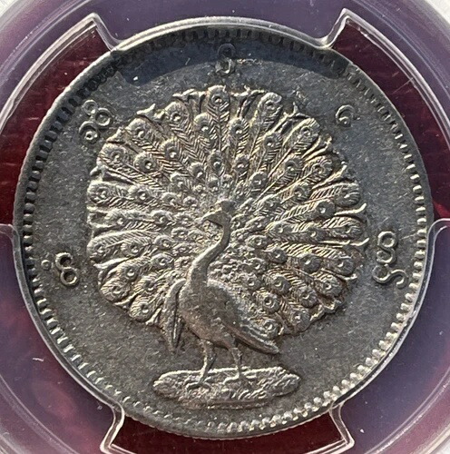 楽天市場】BURMA ビルマ 1チャット 銀貨 『孔雀』 1852 スラブ