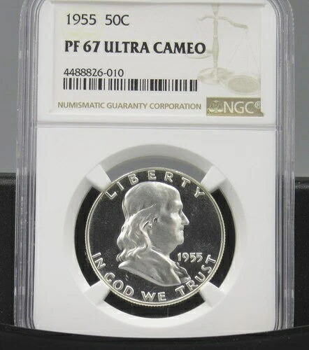 1955 フランクリン ハーフ NGC PF67 ウルトラ カメオ -- UCAM